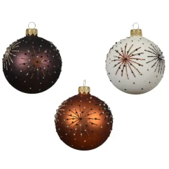 Set di 6 palline di Natale in vetro (D80 mm) Notte stellata Multicolore
