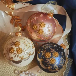 Set di 6 palline di Natale in vetro (D80 mm) Rococo Multicolore