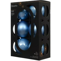 Set di 6 palline di Natale in vetro (D80 mm) Boreale Azzurro