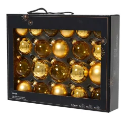 Set di 21 palline di Natale in vetro assortite Cristallo Oro