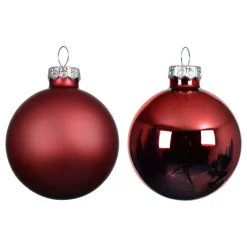 Set di 6 palline di Natale in vetro (D80 mm) Boreale Bordeaux