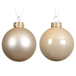 Set di 6 palline di Natale in vetro (D80 mm) Boreale Perla