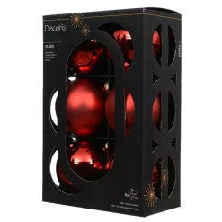 Set di 6 palline di Natale in vetro (D80 mm) Boreale Rosso