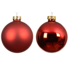 Set di 6 palline di Natale in vetro (D80 mm) Boreale Rosso