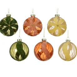 Set di 12 palline di Natale in vetro (D80 mm) Velluto chic Multicolore