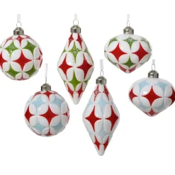 Set di 12 palline di Natale in vetro (D80 mm) Winter time Multicolore