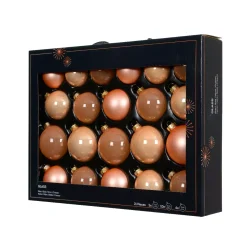 Set di 21 palline di Natale in vetro (D60 a 75 mm) Assortite Cristallo Pesca
