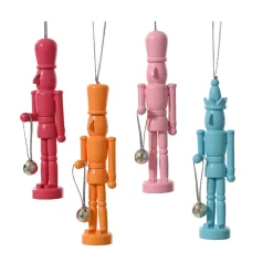 Set di 4 pendenti in legno (H13 cm) Schiaccianoci Multicolore