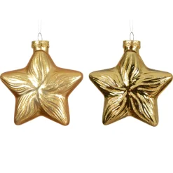 Set di 2 pendenti in vetro (H10 cm) Stelle Celesti Oro