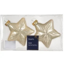 Set di 2 pendenti in vetro (H10 cm) Stelle Celesti Perla