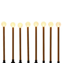 Set di 8 picchetti luminosi Sphères H20 m Bianco caldo 8 LED
