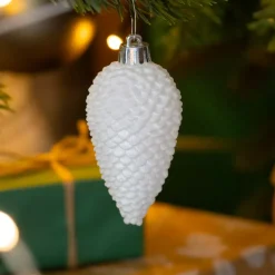 Set di 6 pigne Alpine Bianco