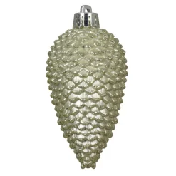 Set di 6 pigne da appendere Alpine Menta bianca