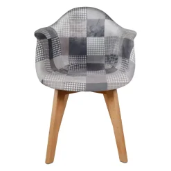 Set di 2 poltroncine bambino patchwork Ernest Grigio