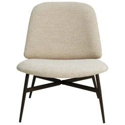 Set di 2 poltrone in bouclé (seduta 40 cm) Isla Beige sabbia