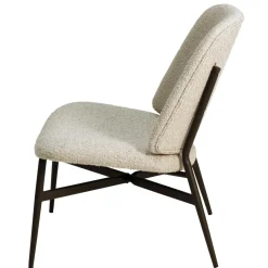 Set di 2 poltrone in bouclé (seduta 40 cm) Isla Beige sabbia