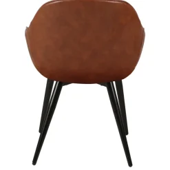 Set di 2 poltrone in similpelle (seduta 47 cm) Juno Marrone scuro