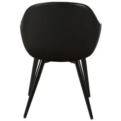 Set di 2 poltrone in similpelle (seduta 47 cm) Juno Nero carbone