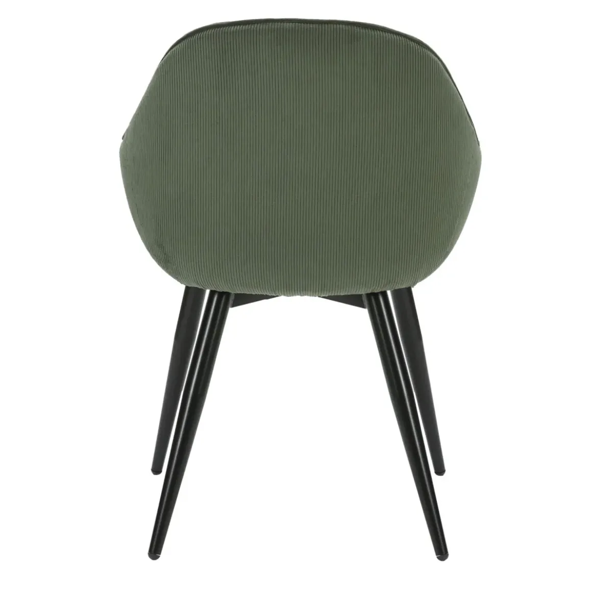 Set di 2 poltrone in velluto a coste (seduta 47 cm) Juno Verde cachi