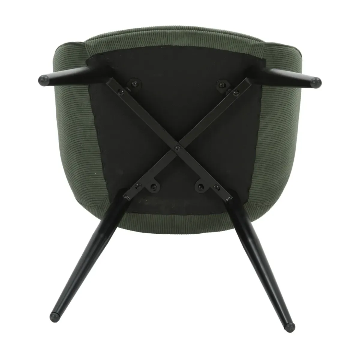 Set di 2 poltrone in velluto a coste (seduta 47 cm) Juno Verde cachi