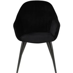 Set di 2 poltrone in velluto (seduta 47 cm) Juno Nero