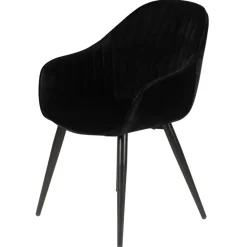 Set di 2 poltrone in velluto (seduta 47 cm) Juno Nero