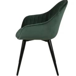 Set di 2 poltrone in velluto (seduta 47 cm) Juno Verde scuro