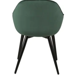 Set di 2 poltrone in velluto (seduta 47 cm) Juno Verde scuro