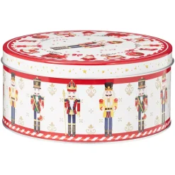 Set di 3 scatole di metallo rotonde Bello Natale