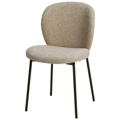 Set di 2 sedie da pranzo in bouclé (seduta 48,5 cm) Isla Beige sabbia