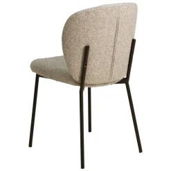 Set di 2 sedie da pranzo in bouclé (seduta 48,5 cm) Isla Beige sabbia