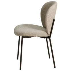 Set di 2 sedie da pranzo in bouclé (seduta 48,5 cm) Isla Beige sabbia