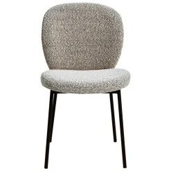 Set di 2 sedie da pranzo in bouclé (seduta 48,5 cm) Isla Grigio chiaro