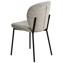 Set di 2 sedie da pranzo in bouclé (seduta 48,5 cm) Isla Grigio chiaro
