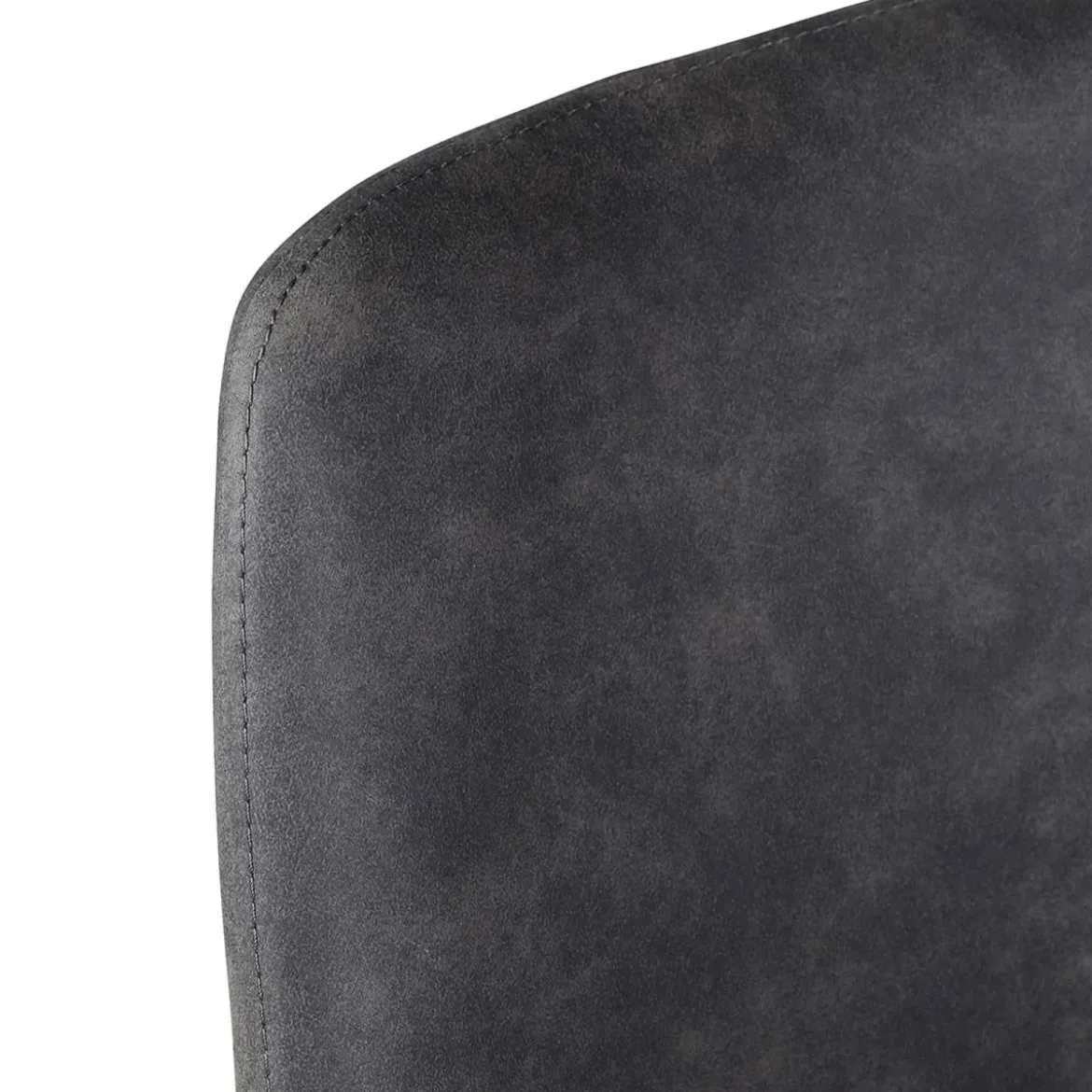 Set di 2 sedie da pranzo in ecopelle (seduta 47 cm) Juno Grigio scuro