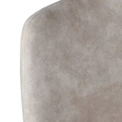 Set di 2 sedie da pranzo in effetto camoscio (seduta 47 cm) Juno Beige