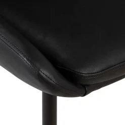 Set di 2 sedie da pranzo in similpelle (seduta 47 cm) Juno Nero