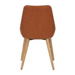Set di 2 sedie da pranzo in tessuto (seduta 47 cm) Juno Cognac