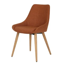 Set di 2 sedie da pranzo in tessuto (seduta 47 cm) Juno Cognac