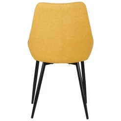 Set di 2 sedie da pranzo in tessuto (seduta 47 cm) Juno Giallo senape