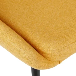 Set di 2 sedie da pranzo in tessuto (seduta 47 cm) Juno Giallo senape