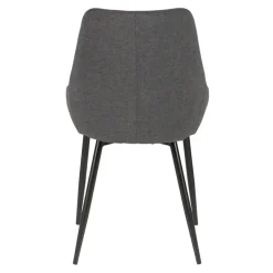 Set di 2 sedie da pranzo in tessuto (seduta 47 cm) Juno Grigio scuro