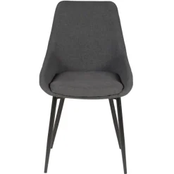 Set di 2 sedie da pranzo in tessuto (seduta 47 cm) Juno Grigio scuro
