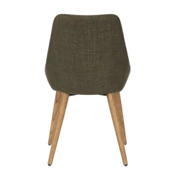 Set di 2 sedie da pranzo in tessuto (seduta 47 cm) Juno Verde cachi