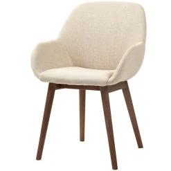 Set di 2 sedie da pranzo in tessuto (seduta 48 cm) Elia Beige
