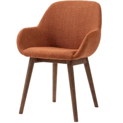 Set di 2 sedie da pranzo in tessuto (seduta 48 cm) Elia Caramello