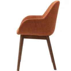 Set di 2 sedie da pranzo in tessuto (seduta 48 cm) Elia Caramello