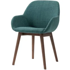 Set di 2 sedie da pranzo in tessuto (seduta 48 cm) Elia Verde smeraldo