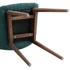 Set di 2 sedie da pranzo in tessuto (seduta 48 cm) Elia Verde smeraldo