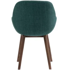 Set di 2 sedie da pranzo in tessuto (seduta 48 cm) Elia Verde smeraldo